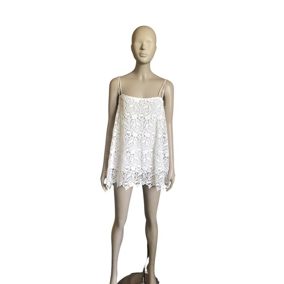 NWT Chico’s Black Label White Lace Tank Top - Picture 1 of 5